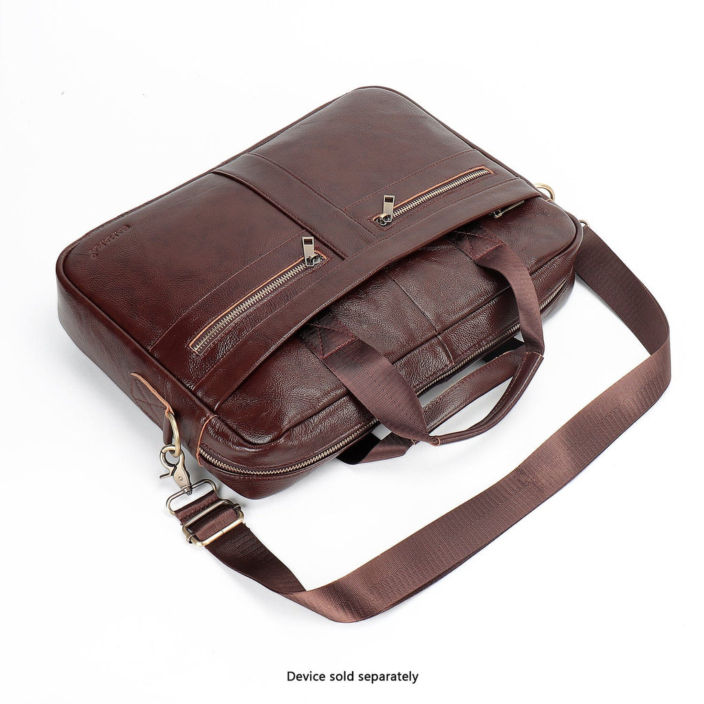 Genuine Leather Business Bag Briefcase - Laptops up to 16-inch